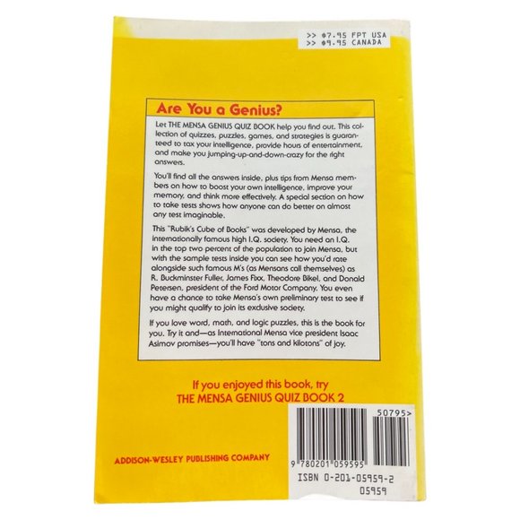 🌸FREE ADD ON🌸 The MENSA Genius Quiz Book - Picture 2 of 6